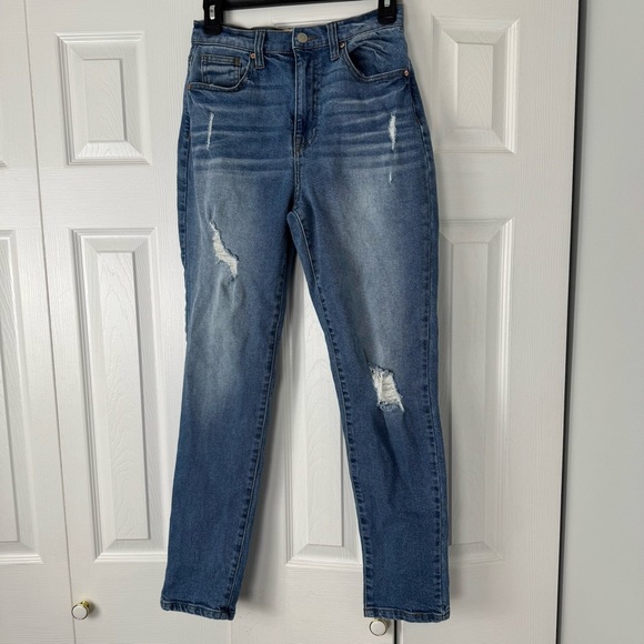 Altar’d State Women's Blue Distressed Jeans - Picture 1 of 5